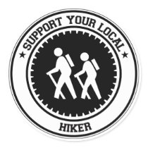 Support Your Local Hiker stickers