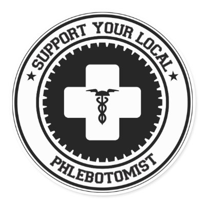 Support Your Local Phlebotomist Round Stickers by 1000suns