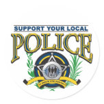 Support Your Local Police Round Sticker