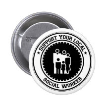 Support Your Local Social Worker Pinback Buttons