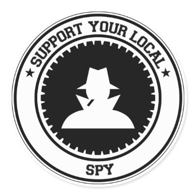 Support Your Local Spy Round Sticker