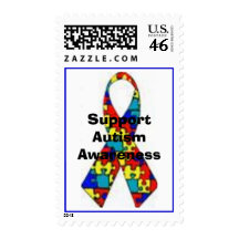  SupportAutismAwareness Postage Stamps