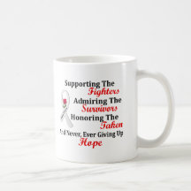 Supporting Admiring Honoring 2 LUNG CANCER Coffee Mug