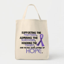 Supporting Admiring Honoring 3.2 Esophageal Cancer Canvas Bag