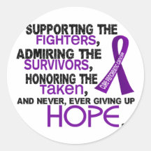 Supporting Admiring Honoring 3.2 Pancreatic Cancer Stickers