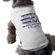 Supporting Admiring Honoring 3.2 Stomach Cancer Dog T Shirt