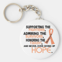 Supporting Admiring Honoring 3.2 Uterine Cancer Key Chains