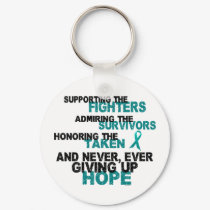 Supporting Admiring Honoring 3 OVARIAN CANCER keychains