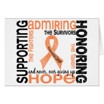 Supporting Admiring Honoring 9 Endometrial Cancer Card