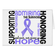 Supporting Admiring Honoring 9 Stomach Cancer Card