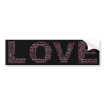 Supporting Loved Ones (Pink Text) Bumper Stickers