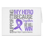 Supporting My Hero - Hodgkins Lymphoma Awareness cards