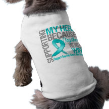 Supporting My Hero - Ovarian Cancer Awareness Pet Tee