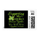Supporting My Hero Together We Will Win - Lymphoma Postage Stamps