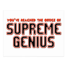 Supreme Genius Postcards
