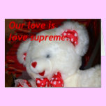 Supreme love teddy cards