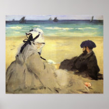 Sur la plage 1873 by Edouard Manet Print
