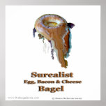 Surealist Egg,Bacon & Cheese Bagel Print