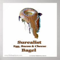 Surealist Egg,Bacon & Cheese Bagel Print