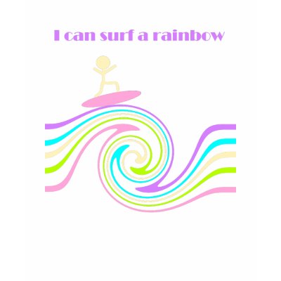 Surf a rainbow T-shirt by Eddy_G