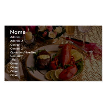 Surf and turf business card template