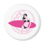 surf babe fridge magnets
