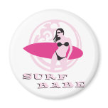 surf babe refrigerator magnets