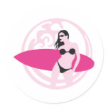 surf babe sticker