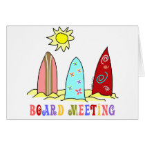 Surf Board Meeting cards