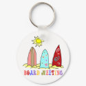 Surf Board Meeting keychain