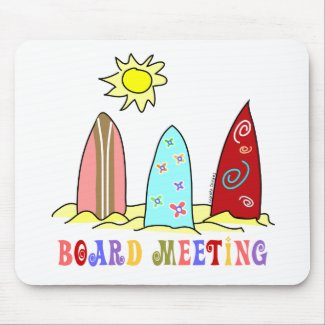 Surf Board Meeting mousepad