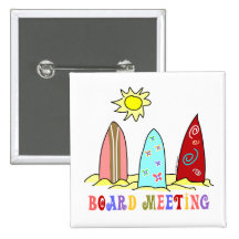 Surf Board Meeting Pins