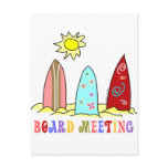 Surf Board Meeting Post Card