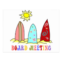 Surf Board Meeting Postcard