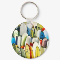 Surf Board Row Keychain