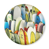 Surf Board Row Magnet