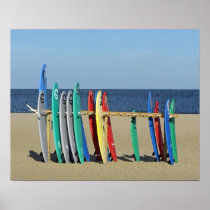 Surf boards Asbury Park NJ Beach Posters
