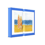 Surf Boards On The Beach Wrapped Canvas Art Canvas Print