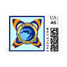 Surf City, Huntington Beach, CA Stamp