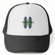 Surf City Twin Surfboards hats by Scrappintwins Surf City Twin Surfboards hats