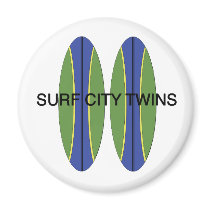 Surf City Twin Surfboards magnets