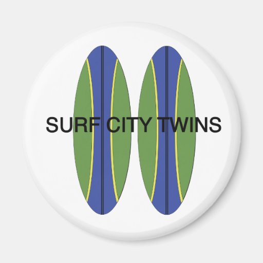 Surf City Twin Surfboards Magnet