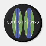Surf City Twin Surfboards Refrigerator Magnets