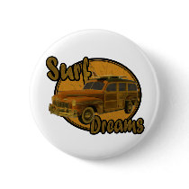 surf dreams woodie wagon brown pin