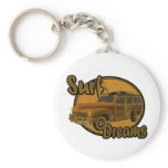 surf dreams woodie wagon brown keychains
