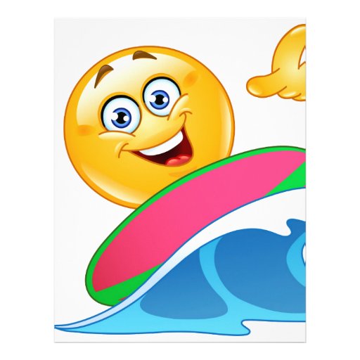 surf emoji letterhead Zazzle