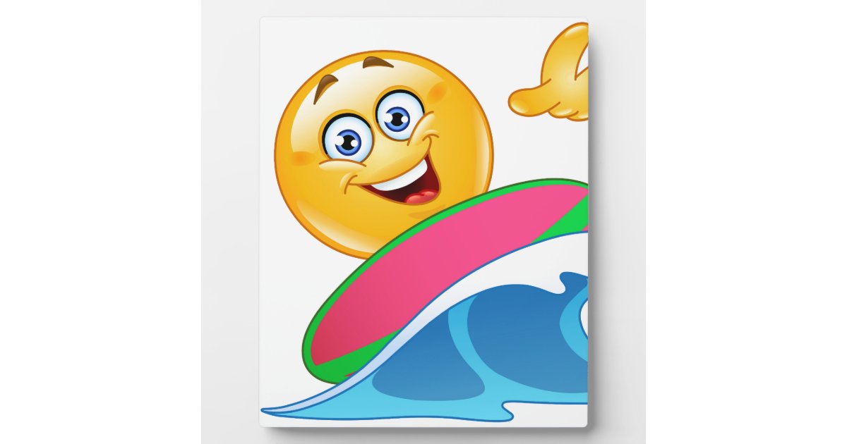 surf emoji plaque Zazzle