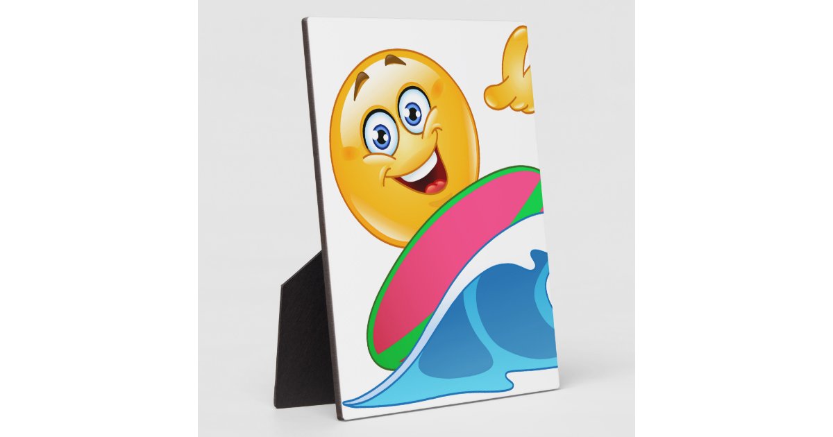 surf emoji plaque Zazzle