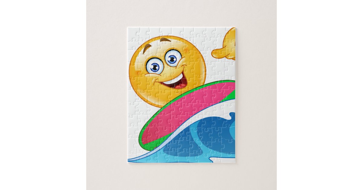 surf emoji puzzle Zazzle