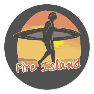 Surf Fire Island Stickers sticker